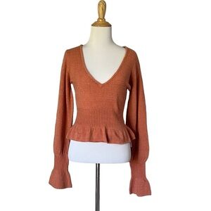 NWT For Love & Lemons V-Neck Sweater